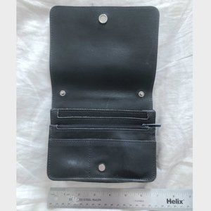 Shinola navy blue leather pouch, clutch, wallet